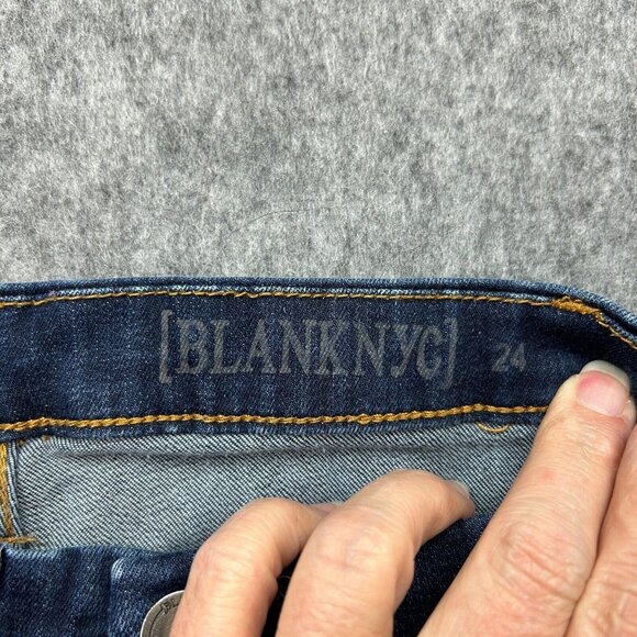 Blank NYC Skinny Jeans Women's Size 24 Mid Rise Medium Wash Denim - Picture 6 of 13